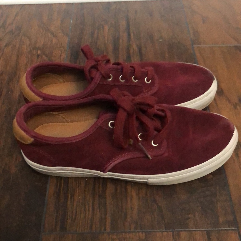 Vans maroon shoes